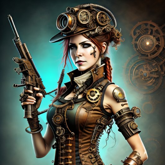 Steampunk woman Ready or not Tissuepapier
