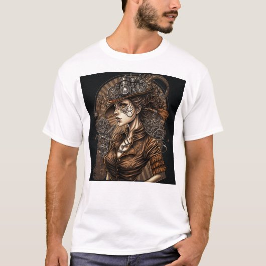 Steampunk Woman T-shirt (Voorkant)