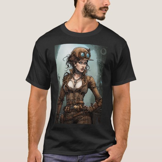Steampunk Woman T-shirt (Voorkant)