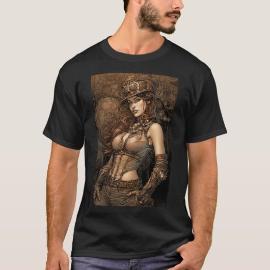 Steampunk Woman T-shirt (Voorkant)