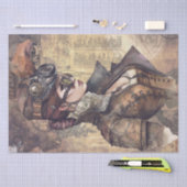 Steampunk Woman Tissuepapier (Craft)