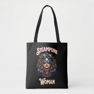 Steampunk Woman Tote Bag