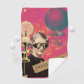 Steampunk Woman Trailblazer Pop Art Golfhanddoek (Insitu)