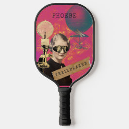 Steampunk Woman Trailblazer Pop Art Persoonlijk Pickleball Paddle