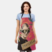 Steampunk Woman Trailblazer Pop Art Schort (Gedragen)