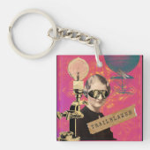 Steampunk Woman Trailblazer Pop Art Sleutelhanger (voorkant)