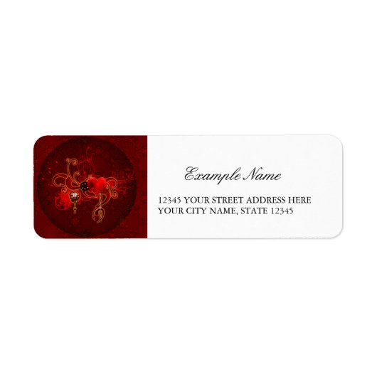 Steampunk, wonderbaarlijk hart etiket (Voorkant)