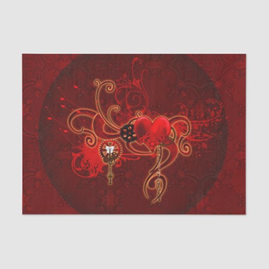 Steampunk, wonderbaarlijk hart tissuepapier (Voorkant)