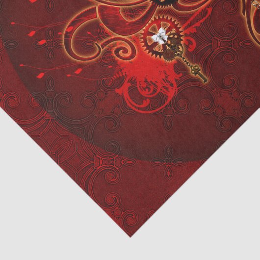 Steampunk, wonderbaarlijk hart tissuepapier (Detail)