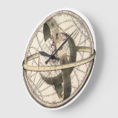 Steampunk World Wereldbol Wall Clock Grote Klok (Hoek)