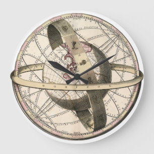 Steampunk  World Wereldbol Wall Clock Grote Klok