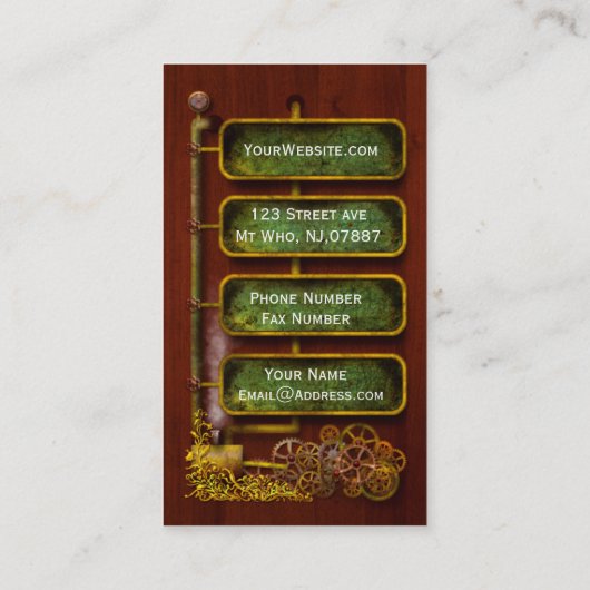 Steampunk - Worthington duplexstoompomp 1880 Visitekaartje (Achterkant)