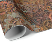 Steampunk Wrapping- of lospaginapapier Cadeaupapier (Rol Hoek)