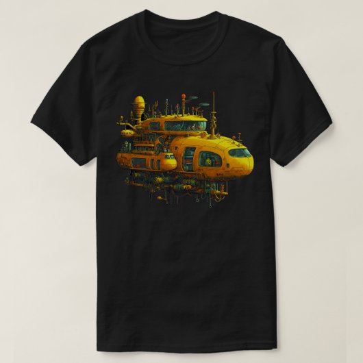 Steampunk Yellow Submarine T-shirt (Design voorkant)
