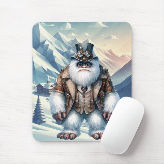 Steampunk Yeti Mousepad Muismat (Met muis)