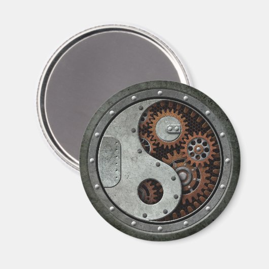 Steampunk Yin Yang Magneet (Voorkant / Achterkant)