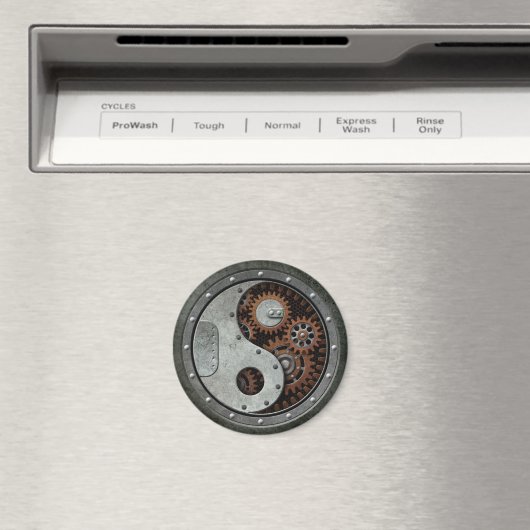 Steampunk Yin Yang Magneet (Insitu (Vaatwasser))