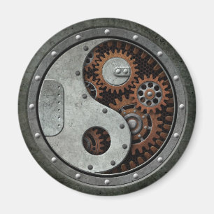 Steampunk Yin Yang Magneet