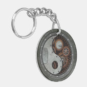 Steampunk Yin Yang Sleutelhanger (Voorkant Links)