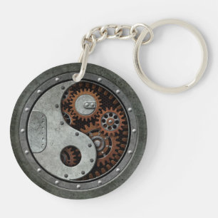 Steampunk Yin Yang Sleutelhanger