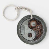 Steampunk Yin Yang Sleutelhanger (Voorkant)