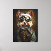 Steampunk Yorkie Canvas Art Afdruk (Voorkant)