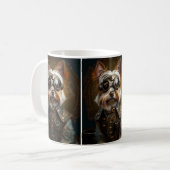 Steampunk Yorkie Coffee Mok (Voorkant links)