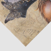 Steampunk Yorkshire Terrier Dog Tissuepapier (Detail)