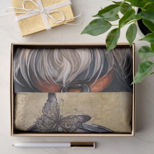 Steampunk Yorkshire Terrier Dog Tissuepapier (Geschenk)