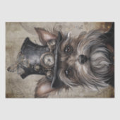 Steampunk Yorkshire Terrier Dog Tissuepapier (Voorkant)