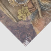 Steampunk Yorkshire Terrier Dog Tissuepapier (Detail)