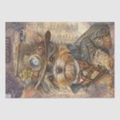 Steampunk Yorkshire Terrier Dog Tissuepapier (Voorkant)
