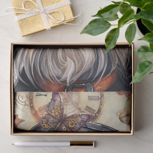 Steampunk Yorkshire Terrier Dog Tissuepapier (Geschenk)