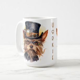 Steampunk Yorkshire Terrier Hond Koffiemok