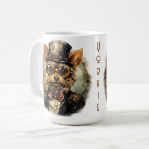 Steampunk Yorkshire Terrier Hond Koffiemok