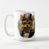Steampunk Yorkshire Terrier Hond Koffiemok (Links)