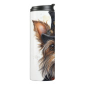 Steampunk Yorkshire Terrier Hond Thermosbeker (Gedraaid links)