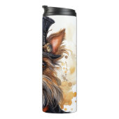 Steampunk Yorkshire Terrier Hond Thermosbeker (Geroteerd rechts)