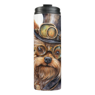 Steampunk Yorkshire Terrier Hond Thermosbeker