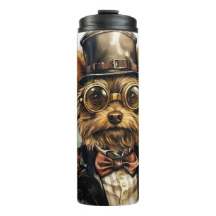 Steampunk Yorkshire Terrier Hond Thermosbeker