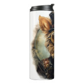 Steampunk Yorkshire Terrier Hond Thermosbeker (Gedraaid links)