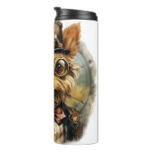 Steampunk Yorkshire Terrier Hond Thermosbeker (Geroteerd rechts)