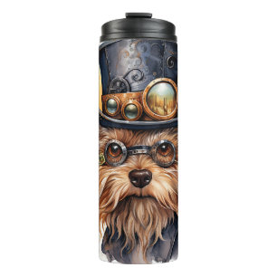 Steampunk Yorkshire Terrier Hond Thermosbeker