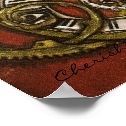 Steampunk Zebra Matte Poster (Hoek)