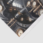 Steampunk zebra rijden Victoriaans trein Tissuepapier (Detail)