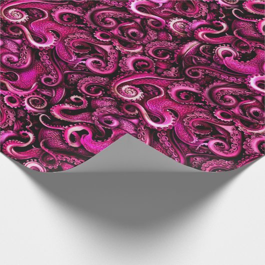 Steampunk Zee Levensroze octopus Tentacles Cadeaupapier (Hoek)