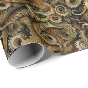 Steampunk Zee Life Octopus Tentacles Cadeaupapier