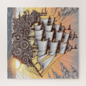 STEAMPUNK ZEILSCHIP SUNSET LEGPUZZEL (Horizontaal)