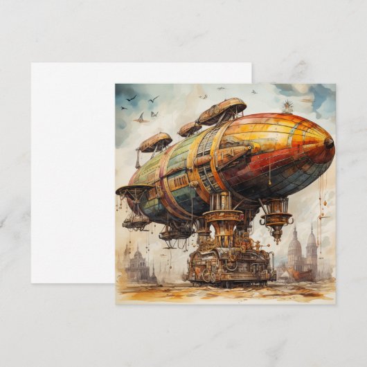 Steampunk Zeppelin (1) (Voorkant / Achterkant)