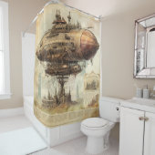  Steampunk Zeppelin (10) Douchegordijn (In situ)